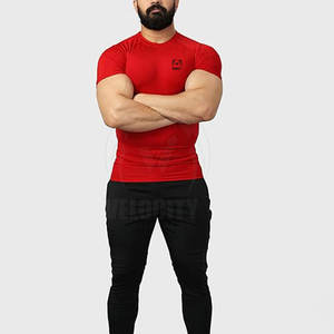 Logo personnalisé imprimé Fitness T-shirts Dernière conception Slim Fit Street Wear avec des couleurs contrastées - Product Image 3