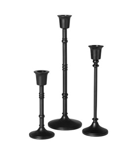 Luxury Black <b>Taper</b> <b>Candle</b> <b>Holder</b> with Sleek Stem Flared Base and Matte Finish Minimalist Accent for Luxury Home Decor - Product Image 2