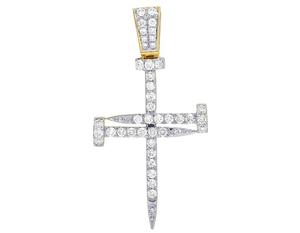 Iced Out Moissanite Round Diamond Hip Hop <b>Cross</b> Pendant in 925 Sterling <b>Silver</b> Gift for <b>Men</b> And Women - Product Image 1