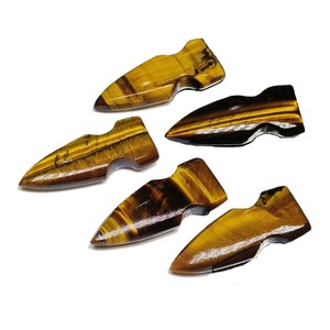 Punta de flecha de ojo de tigre Natural de alta calidad, piedra Natural, piedras preciosas, Ágata curativa, puntas de flecha de cristal, punta de flecha curativa, mayorista - Product Image 3