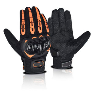Gants de course en cuir résistant pour l'hiver, coupe-vent, respirants, durables, confortables, à doigts complets, pour la moto et la piste - Product Image 1