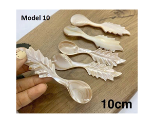 Cuchara de madre perla sostenible | Cuchara de concha de caracol de mar hecha a mano biodegradable para servir comida de lujo Cucharas de concha marina - Product Image 1