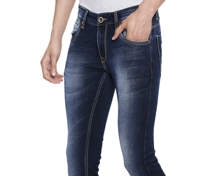 กางเกงยีนส์ขายาวสำหรับผู้ชายกางเกงยีนส์ทรงสลิมฟิตแบบดั้งเดิมกางเกงยีนส์ผ้าหลายสีออกแบบโลโก้ได้ตามต้องการ - Product Image 4