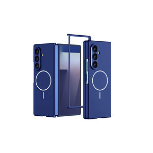 Coque Premium pour Samsung Galaxy Z Fold 7 compatible MagSafe, en silicone translucide bleu marine, compatible avec la charge sans fil - Product Image 1