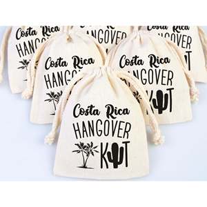 Custom Costa Rica Hangover Kit <b>Bags</b> for Bachelorette Wedding Recovery Screen Embroidered for Personalized Packaging Promotions - Product Image 4