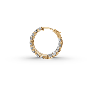 Boucles d'oreilles de luxe en or 18 carats avec diamants de laboratoire ronds, 28 pièces, 2,04 carats au total - Product Image 3