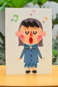 Vente en gros superbe design floral Haru Card Quilling Carte de voeux faite à la main avec impression numérique Perfect Paper Craft Carte de remerciement - Product Image 3