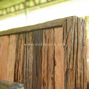 Miroir à cadre en bois de récupération écologique Miroir mural en bois décoratif pour la maison vintage pour chambre ou salle de bain - Product Image 2