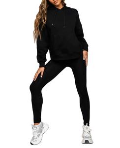 Chándales de jogging de algodón 100% al por mayor para mujer, chándal de manga larga, traje de entrenamiento deportivo, conjuntos de algodón 100% para mujer - Product Image 1