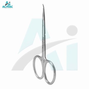 ALMAC OEM Tijeras para cutículas Cuchillas de punta fina con logotipo personalizado Recorte suave de cutícula Perfecto para el cuidado profesional de las uñas - Product Image 1