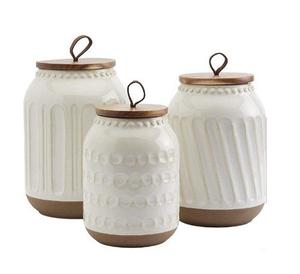 Unique Design Kitchen Food Storage Container Household Good Quality Classic Style <b>Set</b> <b>of</b> 3 <b>Canister</b> Handmade in Bulk - Product Image 6