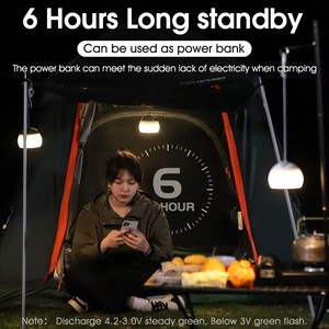 <span class=keywords><strong>WEST</strong></span> BIKING – lampe de <span class=keywords><strong>Camping</strong></span> d'extérieur à LED avec chargeur USB, étanche, luminaire d'extérieur - Product Image 2