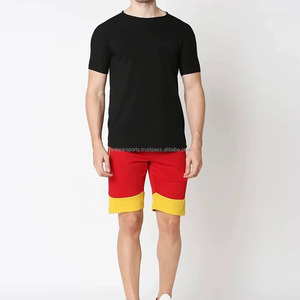 Shorts de sport décontractés pour hommes, fournisseur direct d'usine, design élégant avec logo personnalisé, style urbain, en tissu coton et maille, longueur genou, couleur unie - Product Image 3