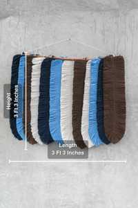 Boho Macramé Feuille Tenture Murale À La Main Coton Cordon Art Déco Design pour La Maison & Mariage Décor Bois Artisanat Technique - Product Image 3