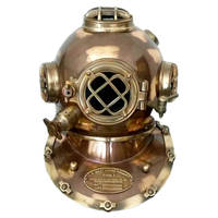 Casque de plongeurs de plongée marine nautique or et argent 18 pouces U.S Navy Mark V laiton cuivre/plongeurs de plongée marine maritime antique