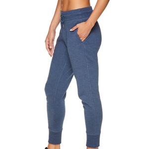 Pantalones deportivos cómodos para mujer con estampado de logotipo personalizado para mujer, pantalones deportivos en color azul - Product Image 2