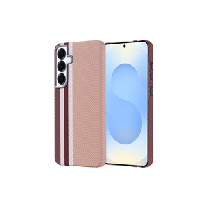 Coque Netzy Luxury SAFA Nekst pour Samsung Galaxy S24 Plus compatible MagSafe avec charge sans fil, aspect fibre de carbone - Or PC - Product Image 1