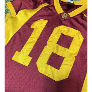 Conjunto de camiseta de fútbol americano para jóvenes adultos unisex granate dorado/Uniforme sublimado personalizado con técnica impresa de manga corta - Product Image 6