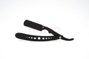 Rasoir droit Nekaco StR-064 importé en acier inoxydable avec manche à motif unique, finition polie pour barbier, idéal pour le visage - Product Image 2