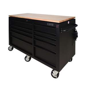 Armoire à outils 142cm 10 tiroirs couleur noire pour mécanicien Garage industrie outil armoire de rangement entrepôt Garage atelier sans plomb - Product Image 3