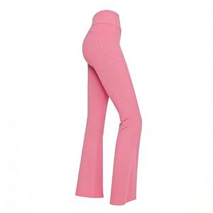 High Waisted Flared Yoga Pants Stretchy Slim Fit Active Leggings for <b>Women</b> Breathable Comfortable Dance Workout <b>Trousers</b> Custom - Product Image 5