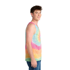 Camiseta sin Mangas con Estampado Tie Dye para Hombre, Camiseta Deportiva Ligera de Algodón, Proveedor de Ropa Deportiva al por Mayor - Product Image 4