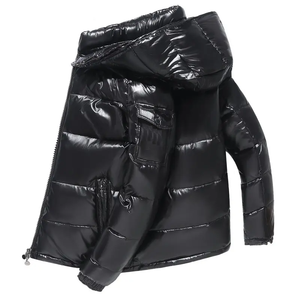 Nouveautés Veste matelassée pour homme respirante de couleur personnalisée avec col montant Logo frontal Design réversible et écologique - Product Image 3