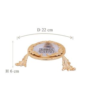 Cenicero elegante de cristal y latón macizo - Product Image 2