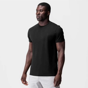 Camiseta de rendimiento atlético para hombre de gama alta con absorción de humedad y estiramiento para la comodidad durante todo el día - Product Image 1