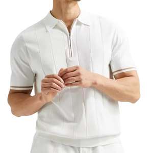 Directo de fábrica personalizado transpirable agradable a la piel cómodo Casual hombres de punto de manga corta Polo - Product Image 1