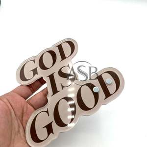 DIEU IS GOOD Design Tuile acrylique pour cils Vente en gros durable Outil de beauté personnalisé Service OEM disponible - Product Image 6