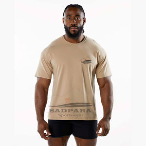 เสื้อยืดสำหรับผู้ชายเสื้อออกกำลังกายผ้าฝ้ายสแปนเด็กซ์ซับเหงื่อสำหรับใส่ไปยิมเล่นกีฬา - Product Image 1