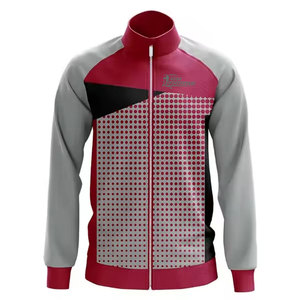 Vestes de rugby de luxe à texture douce, haut de gamme, confortables, coupe décontractée, fermeture éclair intégrale, vêtements de sport en promotion - Product Image 1