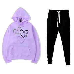 High Quality Customized <b>Ladies</b> Sweat <b>Suits</b> Unique Style Women's <b>Track</b> <b>Suit</b> with Printed Design Durable and Colorful - Product Image 6