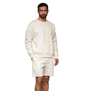 Ensemble de survêtement premium pour homme, col rond, hiver, 500 GSM, molleton de coton, sweat-shirt et pantalon de jogging, streetwear, tenue d'entraînement, OEM, marque privée - Product Image 1
