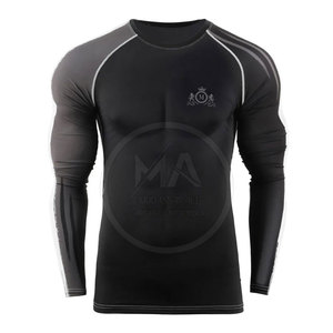 Ropa de fitness para gimnasio, recién llegado, protector contra sarpullidos para hombres, transpirable, 100% poliéster, alta calidad, secado rápido, diseño personalizado, manga completa - Product Image 1