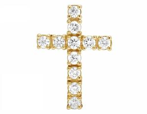 Colgante de cruz de lujo estilo hip hop con incrustaciones de moissanita y diamantes para hombre en plata de ley S925 - Product Image 1