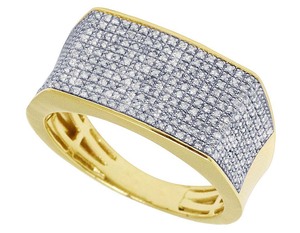 Haute qualité entièrement glacé Moissanite diamant rond clouté bijoux fins en argent Sterling bague pour hommes bijoux cadeaux - Product Image 3
