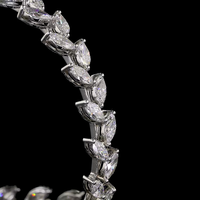 Bracelets en or blanc 14 carats avec diamants marquise cultivés en laboratoire Dhanlaxmi Export, 35 carats au total, 40 grammes, couleur E, bijoux de luxe pour mariée saoudienne