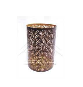 Nordic Hollow Out Iron <b>Candle</b> <b>Lantern</b> Abstract Geometric Hurricane <b>Candle</b> <b>Holder</b> Luxury Metal Tabletop Ornament for Living Room - Product Image 6
