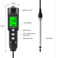 Testeur de sol numérique étanche 2 en 1 EC-8801, testeur de température et d'EC du sol, testeur d'EC du sol pour la plantation de jardin, l'agriculture
