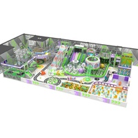 Équipement de terrain de jeux intérieur commercial personnalisé pour enfants avec trampoline, fosse à balles, toboggan et piste de glisse