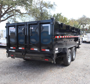 Premium Build 7 x 16 FT Pro Series Heavy Duty Dump Trailer Hydraulic Telescopic Hoist 4 FT Steel Side Walls - Product Image 6