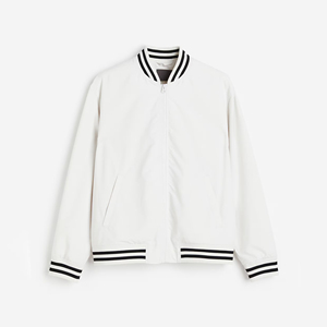 Custom Men's Stand Collar Bomber Jacket High Quality Sporty Fashion Trendy Basic Colorblock Winter Outwear XL Size Bomber Jacket - Product Image 6