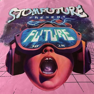 2025 Custom Print Slim Fit Fleece T-Shirt Short Sleeve Thick Neck DTG Print Men's OEM Service Customized Design <b>Eco</b>-Friendly - Product Image 2