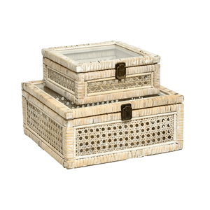 Best Selling Set of Handicraft Rattan <b>Woven</b> <b>Storage</b> <b>Basket</b> Rattan Box High Quality From Vietnam - Product Image 4