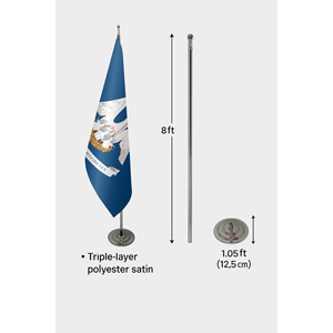 Drapeau officiel d'Louisiana pour intérieur, personnalisé, 3x5 pieds, en coton et polyester, impression numérique, mât en aluminium et fibre de verre, logo personnalisé - Product Image 6