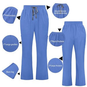 Conjuntos de Uniformes Médicos Cómodos de Spandex y Poliéster, Personalizables, de Alta Calidad, para Hombres y Mujeres, con Detección de Agujas, Fusión sin Costuras - Product Image 3