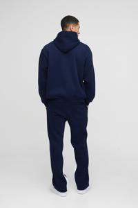 Chándal para correr y con capucha y cremallera de bloque de color para hombre de gran tamaño con logotipo personalizado más vendido, conjunto de 2 piezas, ropa deportiva para gimnasio, chándal para hombre - Product Image 2