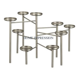 Candelabros de decoración de mesa de artículos de plata de aluminio Candelabros de diseño maravilloso para el hogar y la sala de estar a la venta - Product Image 3